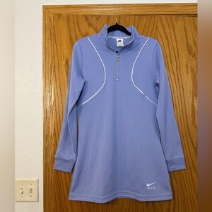 Nike Women's Long Sleeve Dress - Lavender and White